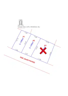 Tanah 100m2 /200m2 di Tegal Cupek Umalas Kerobokan