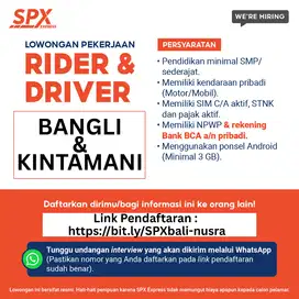 LOWONGAN KURIR DAN DRIVER SPX EXPRESS