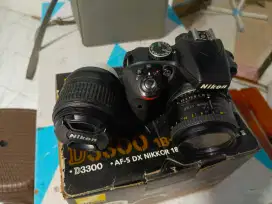 DSLR NIKON D3300 KIT + LENSA FIX 50MM
