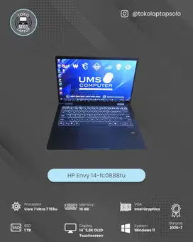 HP Envy 14-fc0888TU Core 7 Ultra 7-155U RAM 16GB SSD 1TB 2,8K Touch