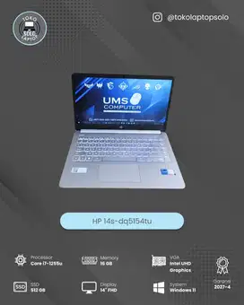 HP 14s-dq5154TU Core i7-1255U RAM 16GB SSD 512GB Intel UHD Graphics