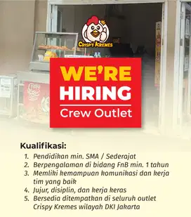Lowongan Crew Outlet Crispy Kremes