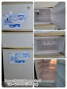 Lemari Es LG Express Cool GR-403 SVF 3 pintu