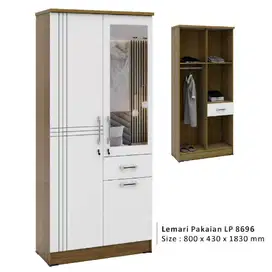 LEMARI PAKAIAN 2 PINTU (FREE ONGKIR)