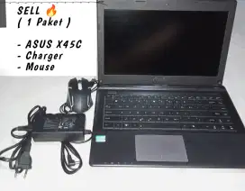 Laptop Asus X45C, Core i3 2370M, Bekas Sekolah