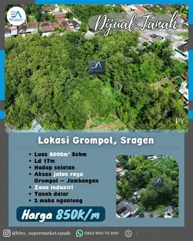 Tanah Zona Industri di Grompol