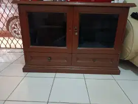 Jual meja TV jati bekas