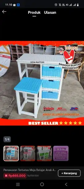 Jual Meja BelajarAnak Second