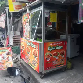 Gerobak usaha , freezer bekas
