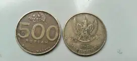 Jual Uang Logam Langka Rp 500 Emisi 1997
