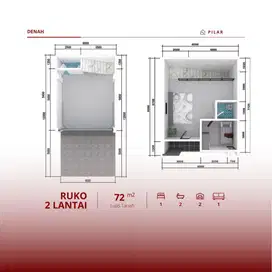 Ruko 2 lantai dan hunian free sale