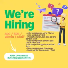 ADMIN / FINANCE / OPERASIONAL STAFF