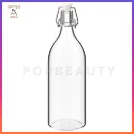 IKEA Korken Botol Kaca Bening dengan Penutup 1 L