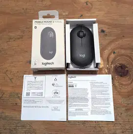 Logitech Pebble Mouse 2 M350S Black Fullset Mulus