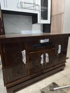 Buffet tv minimalis kayu rata 120 cm