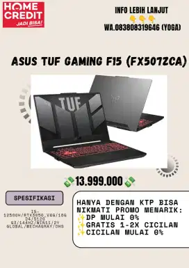 Promo cicilan Laptop Asus Tuf Gaming F15 FX507ZCA