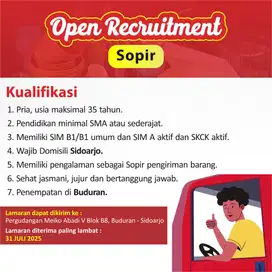 Lowongan Kerja Sopir & Lowongan Kerja Kernet