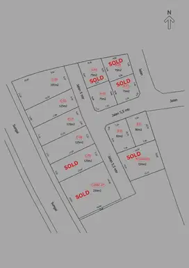 DIJUAL TANAH KAVLING ADA 3 BLOK SHM DI GATSU TIMUR PK