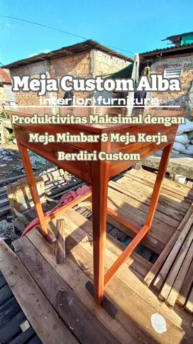 CUSTOM MEJA TINGGI UNTUK MIMBAR/MEJA KERJA BERDIRI/MEJA PRESENTASI