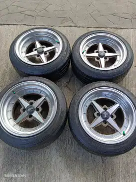 Velg Equip R15 x 8/9JJ ET10/0 Pcd 4x100 Calya Sigra Brio Jazz Vios dll