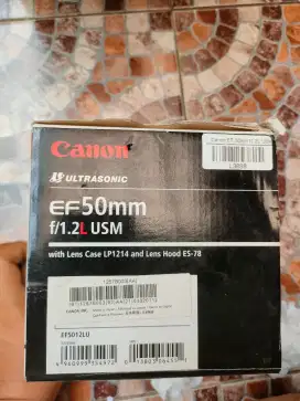 lensa fix canon 50mm f 1.2L USM