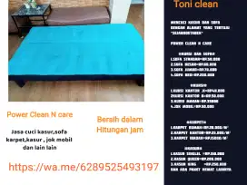 Cuci sofa springbed/kasur jok mobil karpet dan lainlain