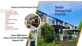 Sewa Rumah 2LT Full Furnish Komplek ELITE Graha Candi Golf Dekat UNDIP