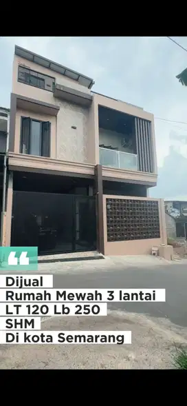 Rumah 3 Lt di Jl. Dadapan Raya, Sendangmulyo, Tembalang, Semarang