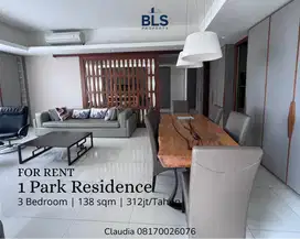 FOR RENT Apartemen 1Park Residences 3BR