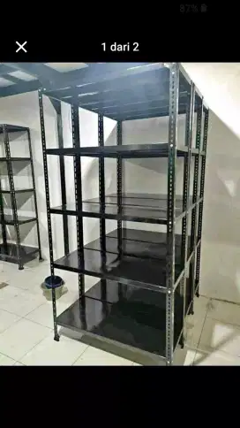 RAK BESI SIKU 5 SUSUN HITAM
