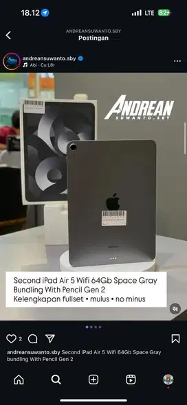 Ipad air 5 64gb wifi wift pencil