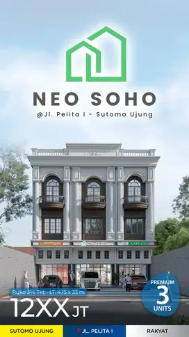 Ruko Neo Soho Kawasan Bisnis Jalan Pelita I Daerah Sutomo Ujung