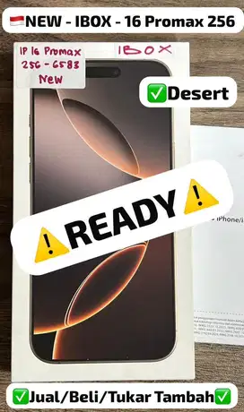 Iphone 16 Promax 256 Gb Desert Titanium Ibox New Segel Resmi