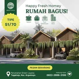 Happy Fresh Homey : Rumah Bagus 1 Lantai Tipe 51/70  di Kota Salatiga