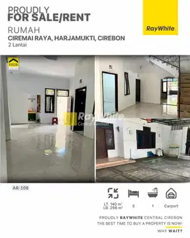 Dijual/ Disewakan Rumah 2 Lantai di Gn Merbabu Cirebon