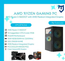 PC Gaming AMD Ryzen 5 5600GT with AMD Integrated Radeon Graphic