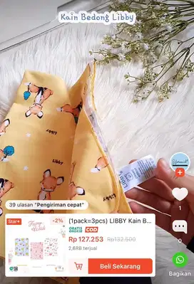 Preloved bedong bayi Libby