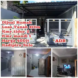Dijual Rumah Kadipiro Solo