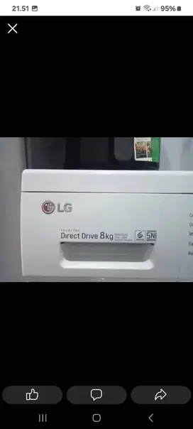 Mesin cuci LG 8 kg direct inverter