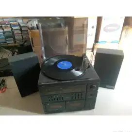 Player Vynil.Piringan hitam Set Radio+ tape Double Casete