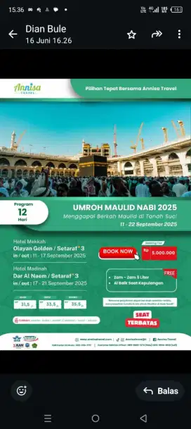 Jasa umroh Annisa travel