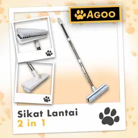 sikat dorong lantai kamar mandi 2 in 1 wiper merk AGOO ALPHA GOODS