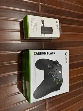 XBOX CONTROLLER CARBON BLACK + BATTERY + DONGLE