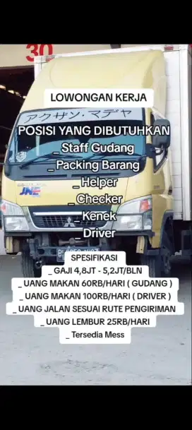 Lowongan kerja driver