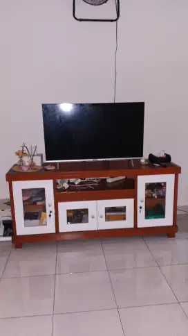 Meja rak tv bahan kayu