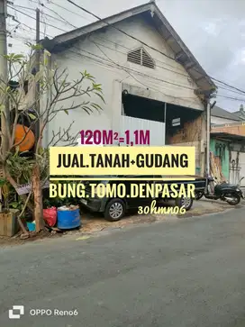 Jual Tanah dan Gudang Kusuma Bangsa Gatsu Barat Denpasar Bali