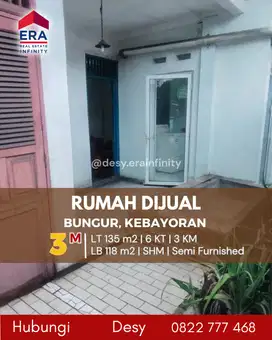 Dijual Cepat Rumah di Kawasan Bungur, Kebayoran Lama, Jakarta Selatan