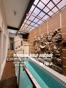 Rumah kolam renang full furnish dekat jogjabay