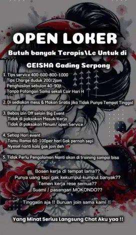 Butuh Banyak Terapis Untuk Spa
