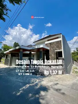 Rumah baru bagus luas timur kampus UII Jakal km 13 Sukoharjo